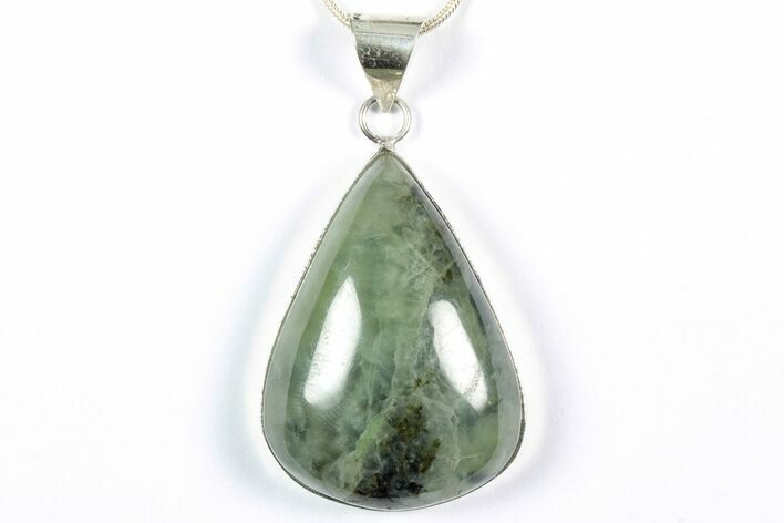 Epidote In Prehnite Pendant (Necklace) #346417
